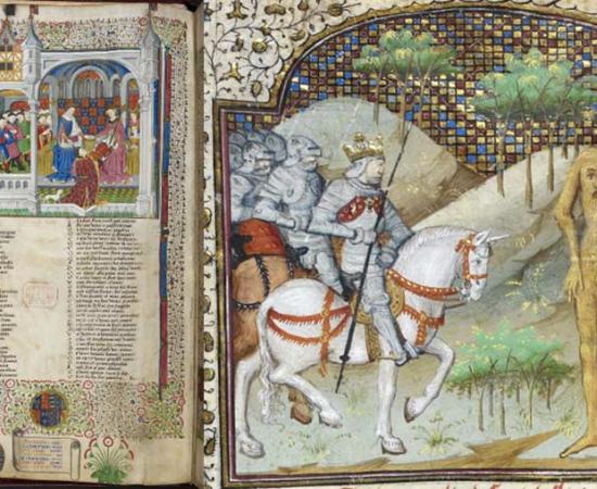 Pages from the 15th century medieval manuscript the Talbot Shrewsbury Book.       Source: British Library / Public domain