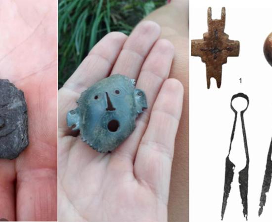 Just a few of the metal medieval objects found recently in Poland in the village of Poniaty Wielkie.