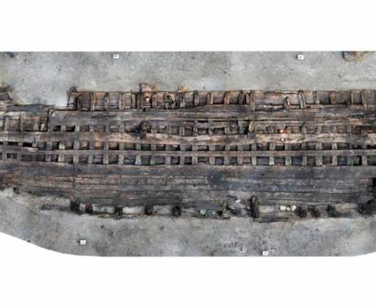 One of the mysterious medieval ships found in Sweden. Source: Arkeologerna