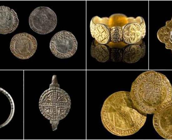 Images of six of the medieval treasures found in Wales by metal detectorists in recent years.