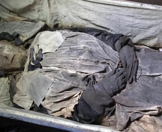 The mummified remains of the 17th-century bishop, Peder Winstrup. 