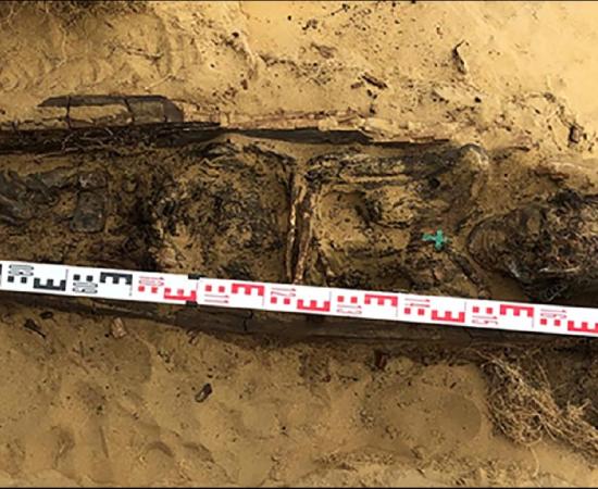 An exceptionally well-preserved mummified body of a woman in traditional Yakut clothes with a copper cross on her chest was found in summer 2019. Picture: Elena Solovyeva