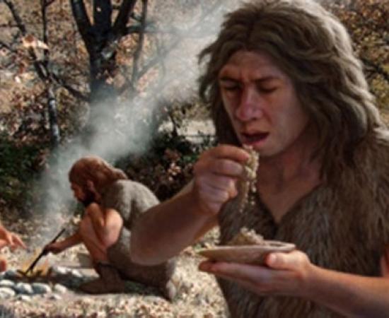 Neanderthals Cooking Food