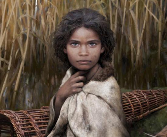 Artistic reconstruction of ‘Lola, based on the information from the DNA found in the birch tar. Source: Tom Björklund / Nature