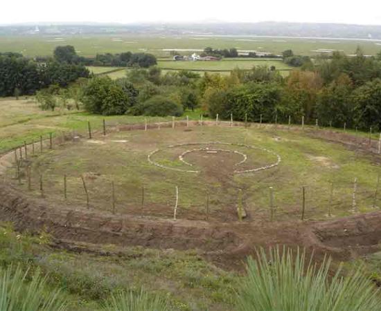 Fig.1 The experimental henge “Nesshenge” as it looked in 2008. Source: Dr John Hill