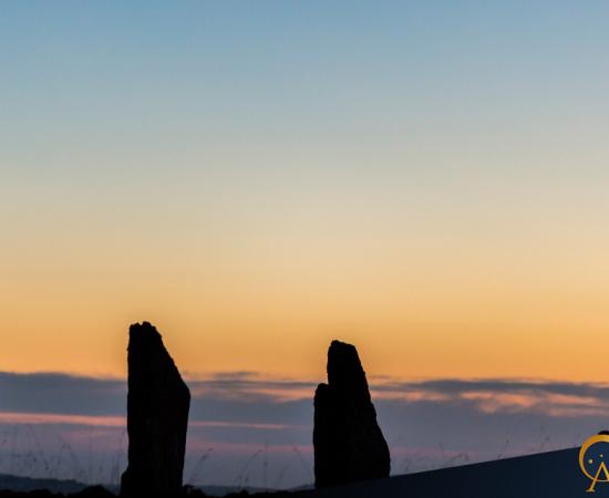 The Ring of Brodgar in the evening.