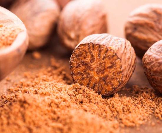 Ground nutmeg, used through history as powerful drug. Source: oksix / Adobe Stock