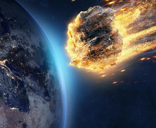 Illustration of meteor entering Earth's atmosphere    Source: lassedesignen / Adobe Stock