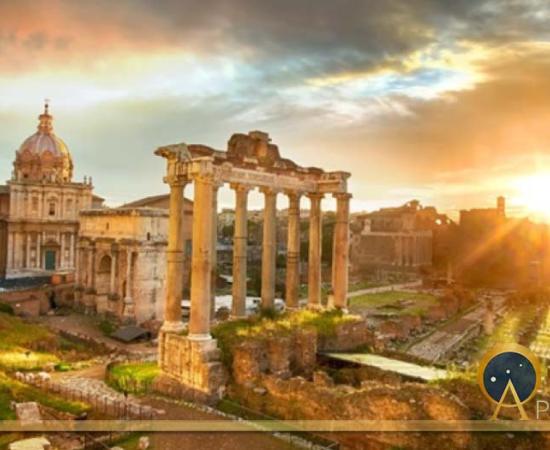 Roman Forum. Ruins of Roman Forum in Rome, Italy during sunrise. (twindesigner / Adobe Stock)