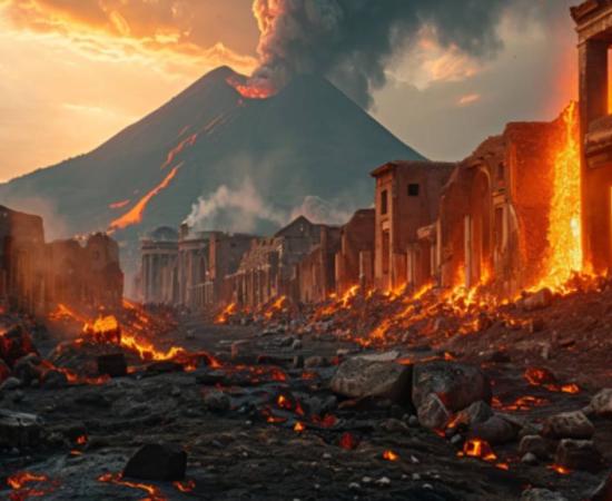 Vesuvius eruption devastating Pompeii