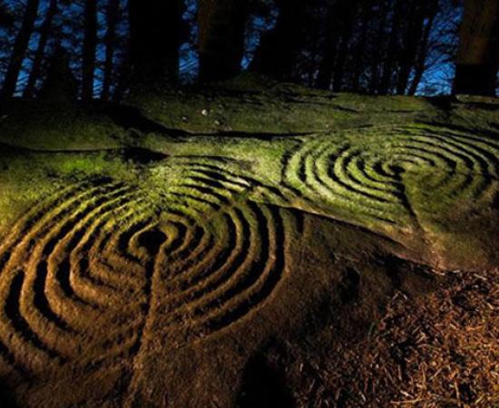 Prehistoric rock art sites in Northumberland 