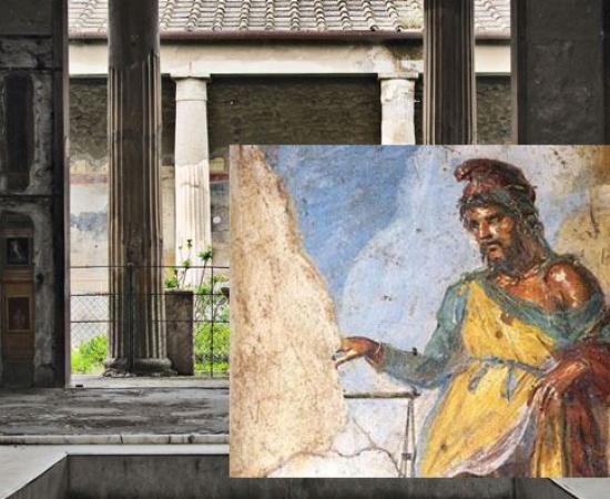 Priapus fresco at the House of Vettii in Pompeii