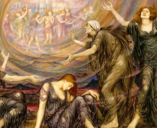 The hiring of professional mourners seems to have been a worldwide tradition in the ancient world, from Rome to Egypt to China. The Mourners, painting by Evelyn De Morgan, circa 1915. Source: National Trust / Public Domain