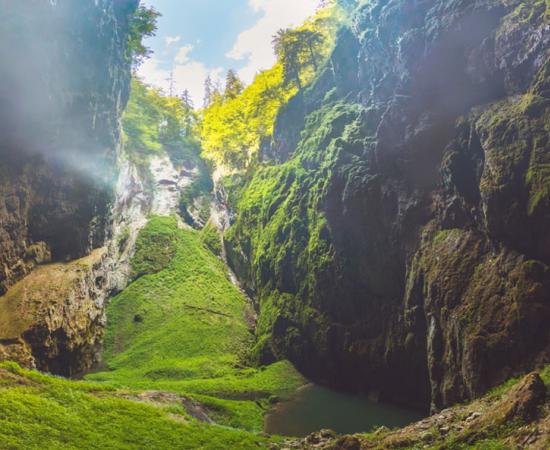 The Macocha Gorge - Sinkhole in the Moravian Karst Punkva caves system     Source: Roman/Adobe Stock