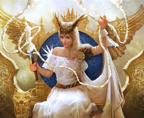 An illustration depicting Frigg.