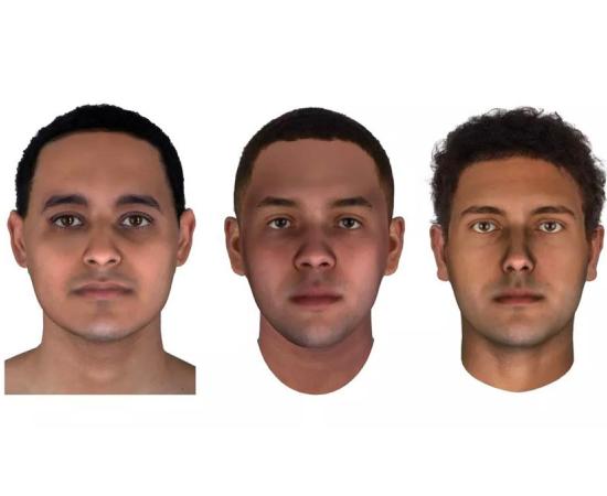 The three reconstructed mummy faces taken from 3 ancient Egyptian mummies. Source: Parabon NanoLabs