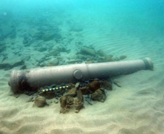 Spanish Armada cannon found off the coast of Ireland. 