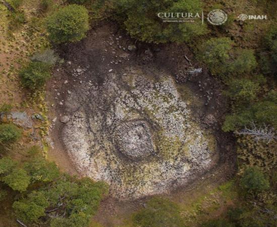 Aerial view of Nahualac lake when dry. Image: Arturo Cruz, Terrasat Cartografía.