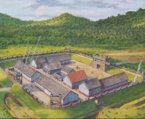 An artist’s impression of the fort.