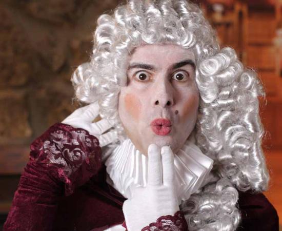 Baroque man looking very surprised at royal scandals. Source: ajr_images/Adobe Stock