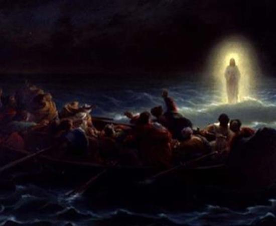 Christ walking on the sea’, by Amédée Varint. 