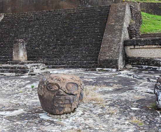 A section of the ruins of the Great Pyramid of Cholula, Puebla, Mexico