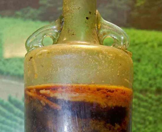 Detail of the 1650-year-old Speyer wine bottle. Source: Wines of Germany