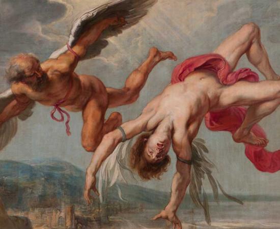 The story of Icarus as depicted by Torre de la Parada in the 1630s. Source: Public domain