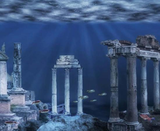 Imaginary ruins of a sunken kingdom. Source: manjik /Adobe Stock