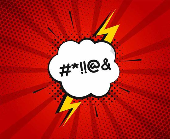 Swear words in a speech bubble. Source: Yuliia / Adobe Stock