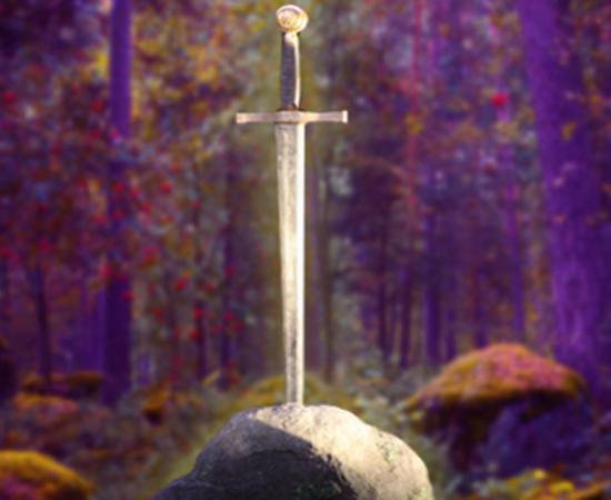 Sword in a Stone and Fairy Tale forest