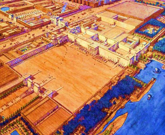 The lost city of Amarna found in the 19th century was built by the almost alien-like heretic pharaoh Akhenaten, who introduced the smaller, more efficient talatat blocks for building construction and changed Egyptian religion for a while. 		Source: Brown University