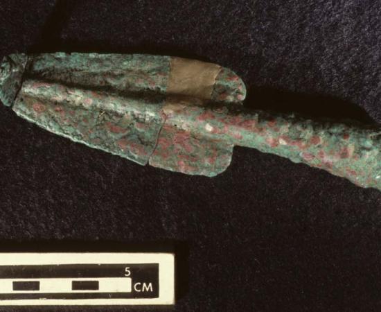A metal spearhead discovered at Ban Chiang is just one of many metal artifacts that have helped turn traditional theories about Thai metal production on their head.          Source: The Ban Chiang Project/ Penn Museum