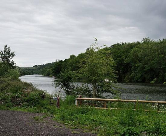 A quieter upstream section of the River Thames, at Whitchurch-on-Thames.