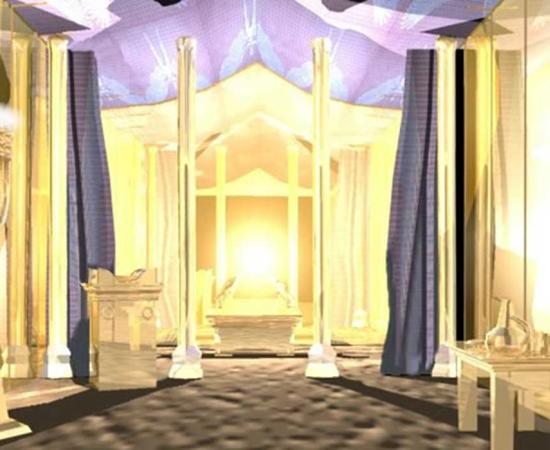 Picture of the Inner Court of Tabernacle of Moses with the Ark of Covenant (unknown illustrator)