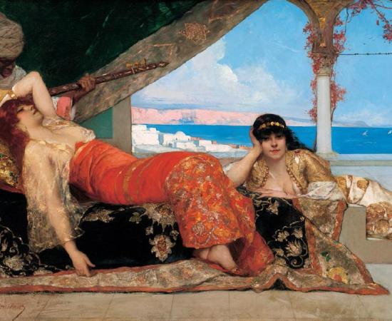 Painting by Jean-Joseph Benjamin-Constant, Orientalism genre, representation of The Book of Exposition. Source: Jeangagnon / Public Domain.