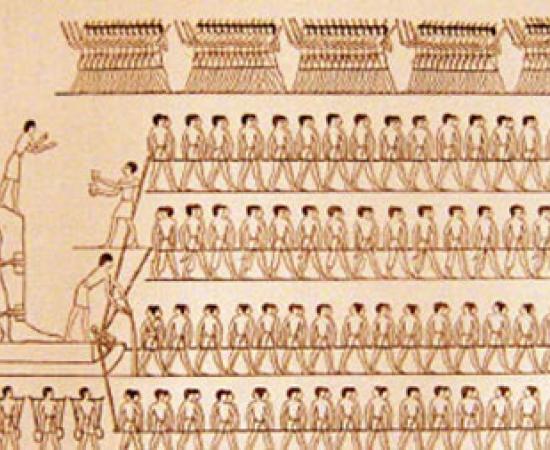 Tomb of Djehutihotep in Egypt - Wall Depiction
