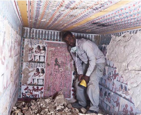 Two 3,500-year-old tombs adorned with vivid paintings unearthed in Egypt