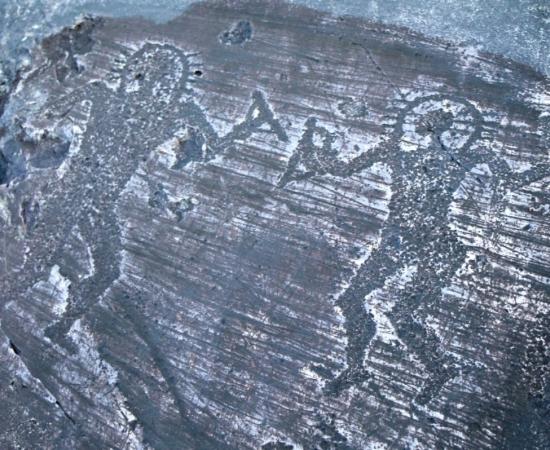 Valcamonica rock art that people have dubbed 'The Astronauts'.