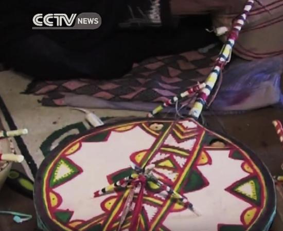 A traditional imzad instrument, made by local craftswomen and played only by women.