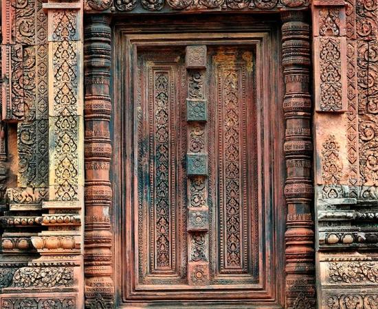 A false door at Angkor Banteay Srey temple in Cambodia. Source: TMAX / Adobe Stock