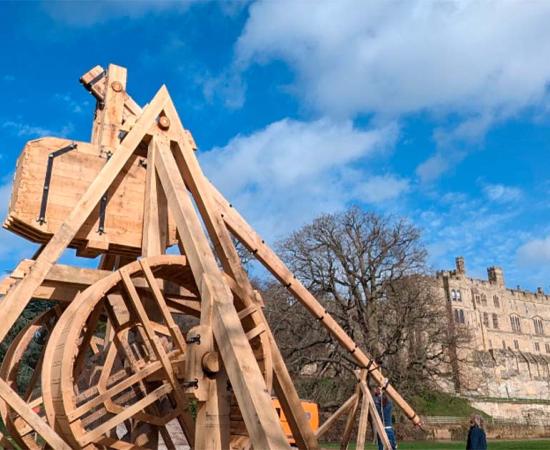 The trebuchet at Warwick Castle. Source: Muna/ Carpenter Oak