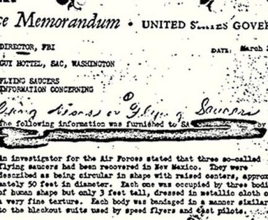 FBI UFO Memo