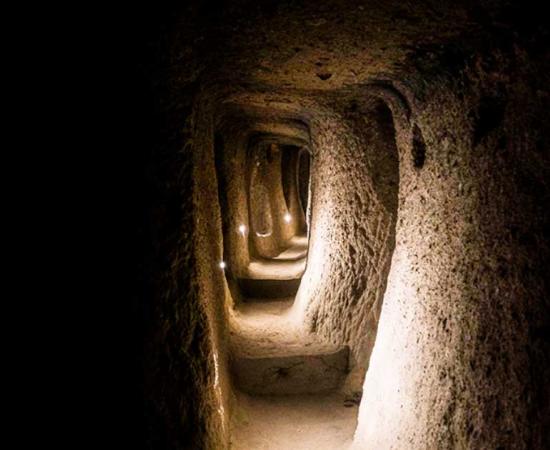 The mythology of cultures around the world is filled with tales of underground cities and caves. Image of the underground city of Cappadocia in Turkey. Source: Wirestock Creators / Adobe Stock