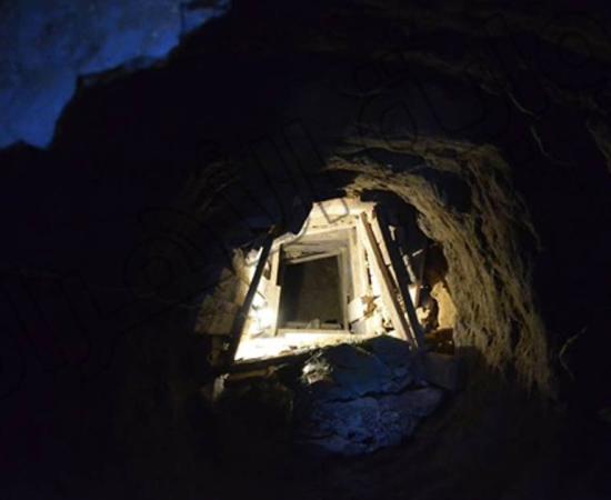 The newly-discovered underground causeway leading to the Great Pyramid of Giza.