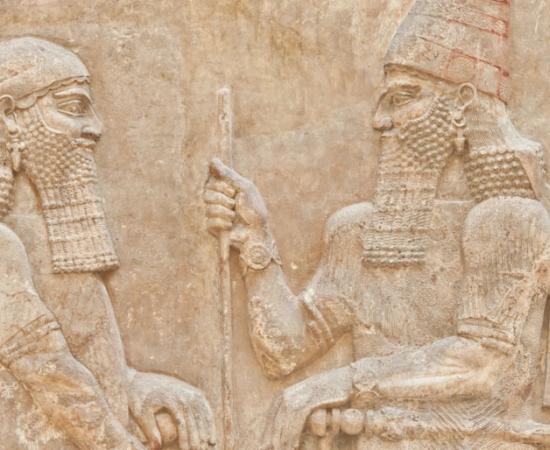 A Sumerian king and an official
