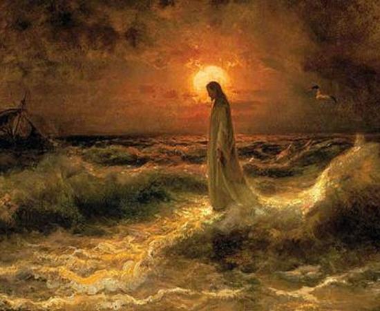 ‘Christ Walking on the water’ (1880?) by Julius Sergius Von Klever.