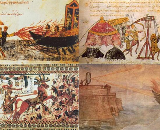 Mix of ancient weapons 