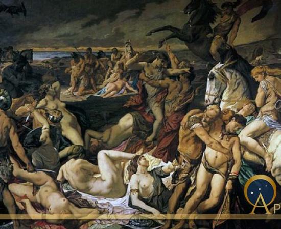 Battle of the Amazons by Anselm Feuerbach (1873) (Public Domain)