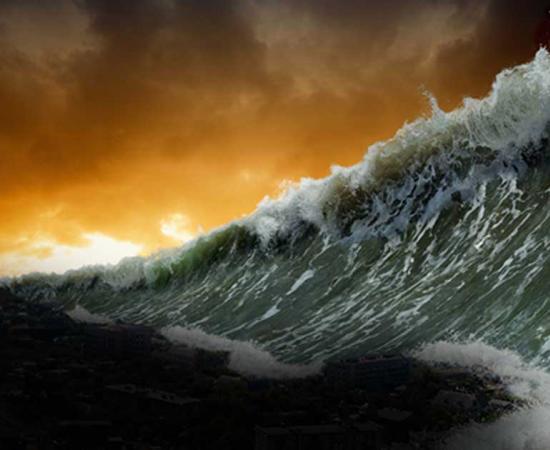 Tsunami. Image copyright © Dustin Naef. Mount Shasta's Legends & Forgotten History, 2016.